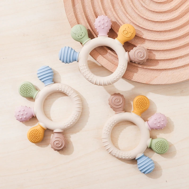 Silicone Baby Teether BPA Free, 0–12 Months