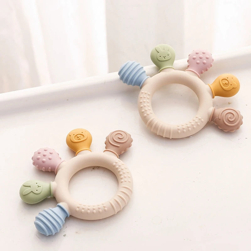 Silicone Baby Teether BPA Free, 0–12 Months