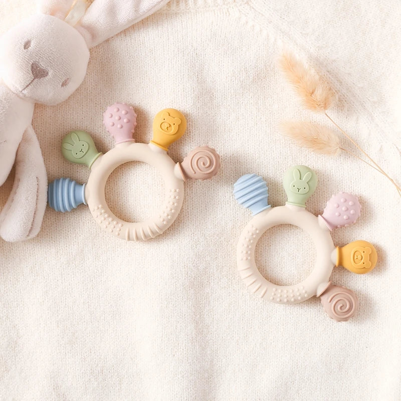 Silicone Baby Teether BPA Free, 0–12 Months